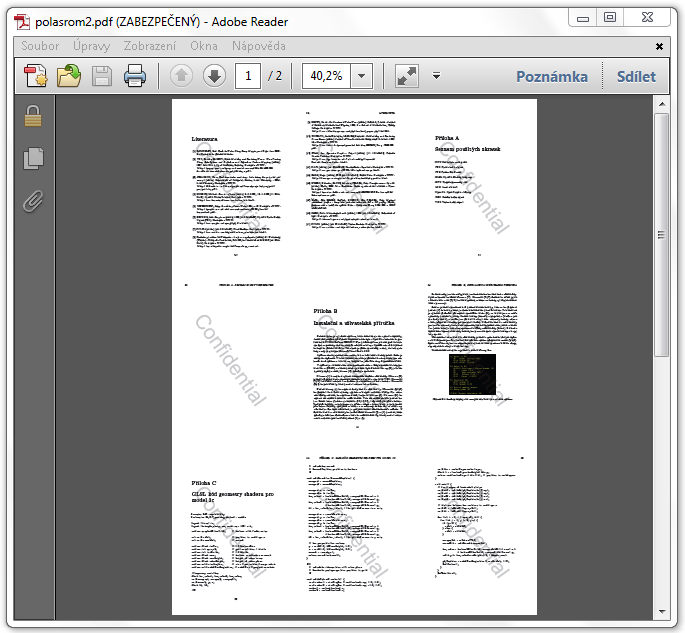 Adobe Reader jako stálice pro prohlížení pdf souborů