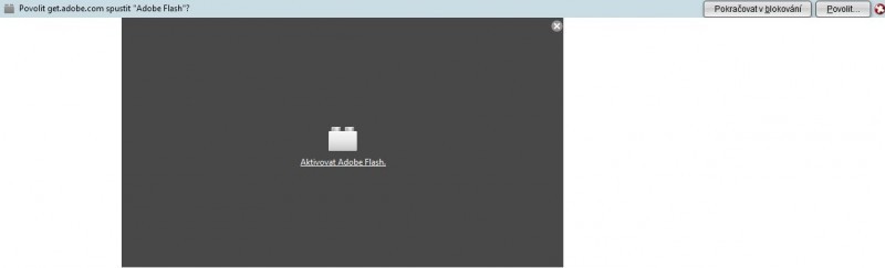 Zablokovaný zásuvný modul ve Firefoxu