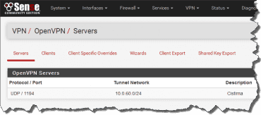 pfSense: OpenVPN server