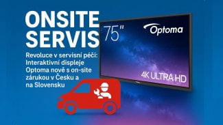 Nová úroveň péče: Interaktivní displeje Optoma nyní s on-site zárukou