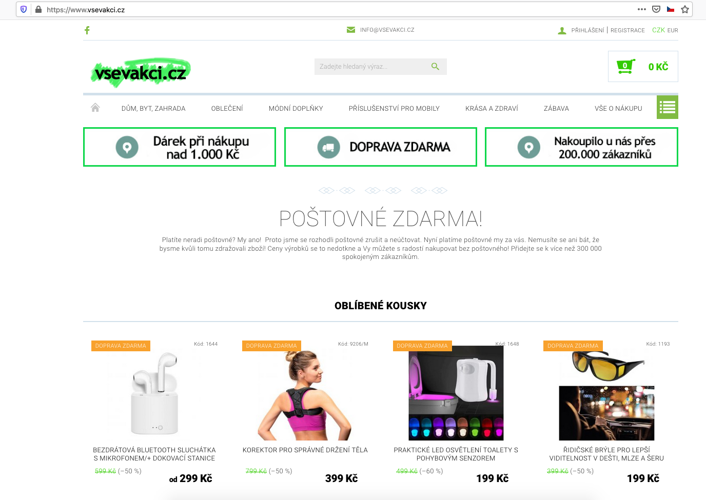 Na první pohled web vypadá jako e-shop, ale ve skutečnosti jde jen o zprostředkovatele prodeje zboží z Číny, které si můžete objednat sami i o více jak polovinu levněji. Je to cesta, jak z vás dostat peníze.
