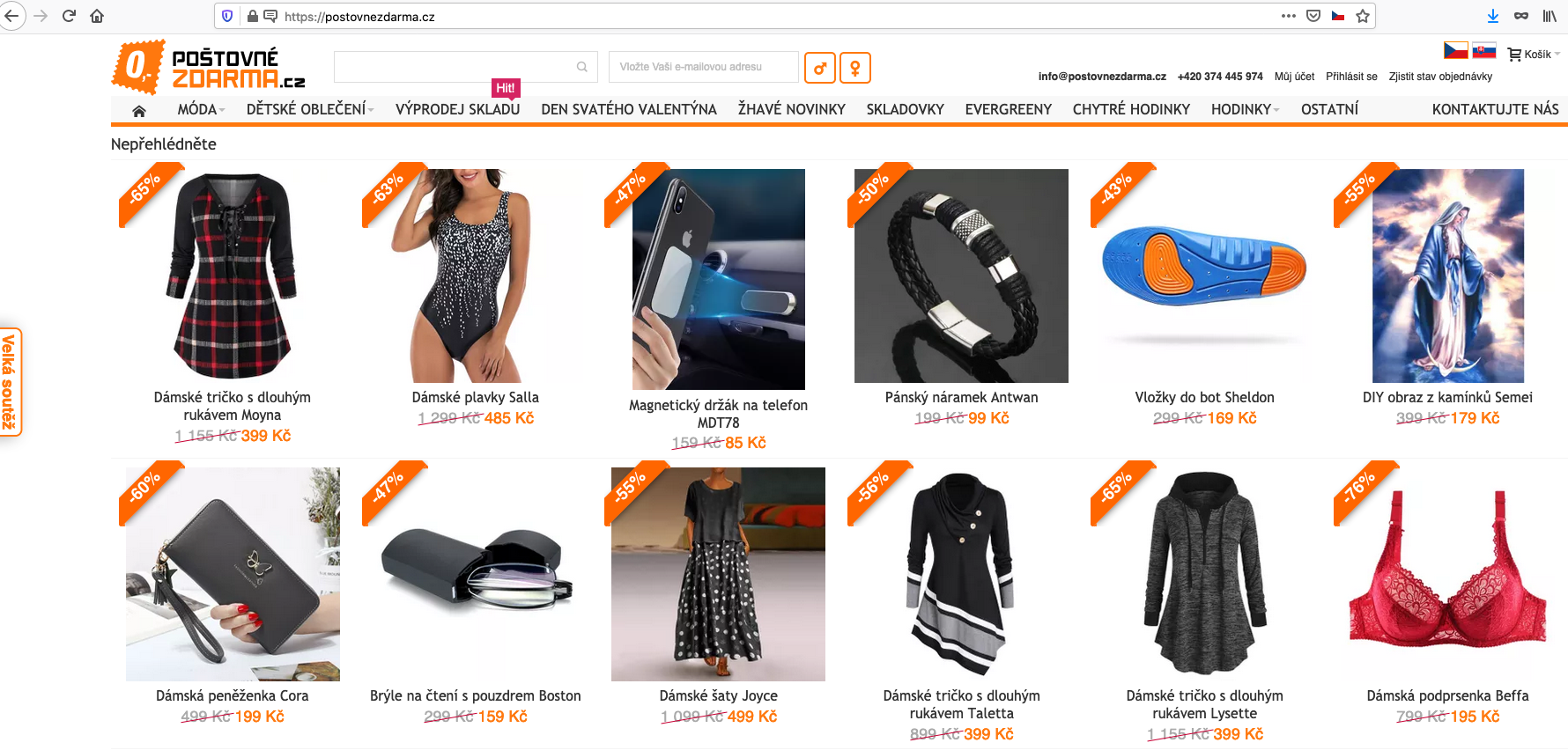 Na první pohled web vypadá jako e-shop, ale ve skutečnosti jde jen o zprostředkovatele prodeje zboží z Číny, které si můžete objednat sami i o více jak polovinu levněji. Je to cesta, jak z vás dostat peníze.