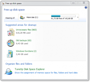 <p>Free up disk space - smazání nepotřebných souborů z počítače</p>