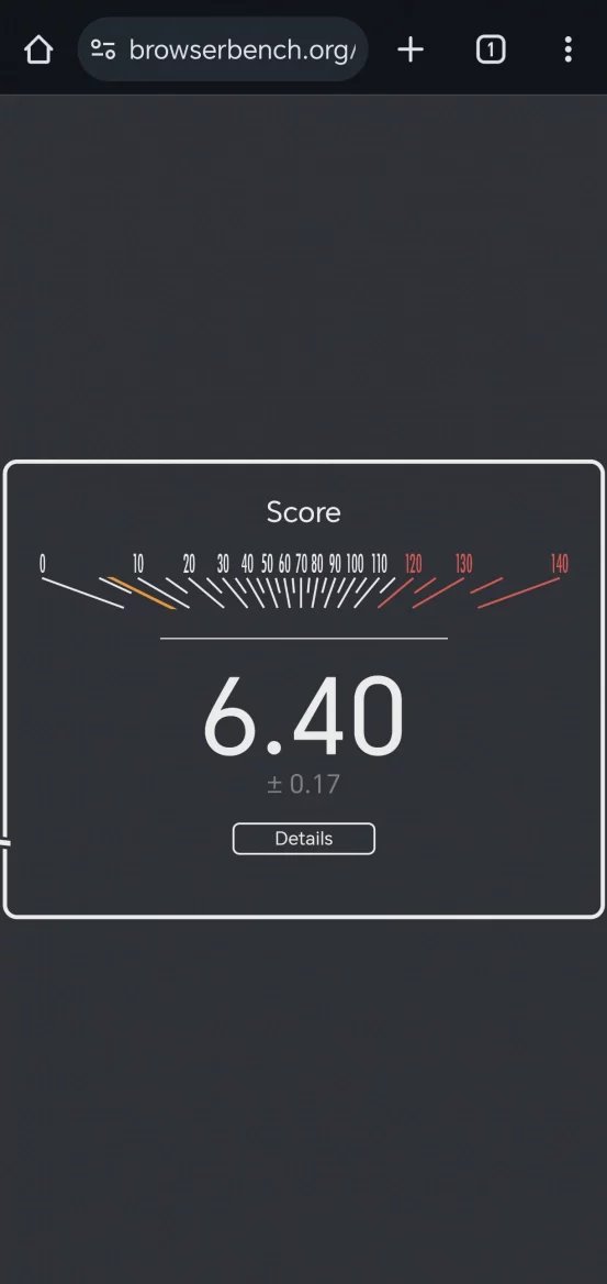Honor 200 Pro: Speedometer Google Chrome