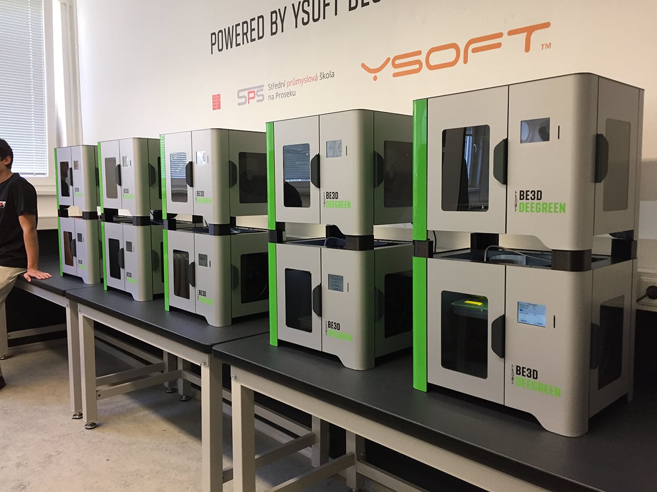 Učebna 3D tisku na Střední průmyslové škole na Proseku v Praze