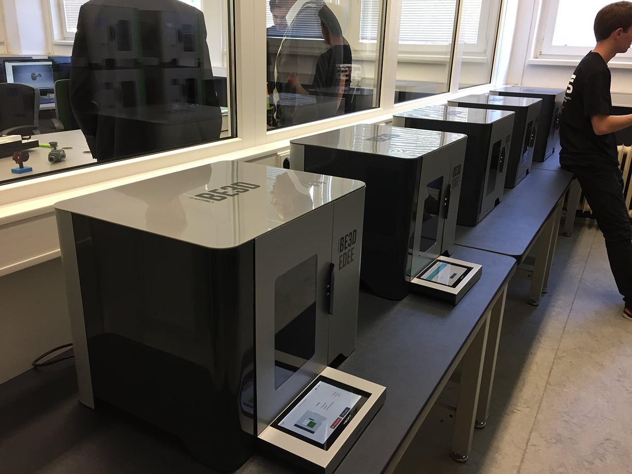 Učebna 3D tisku na Střední průmyslové škole na Proseku v Praze