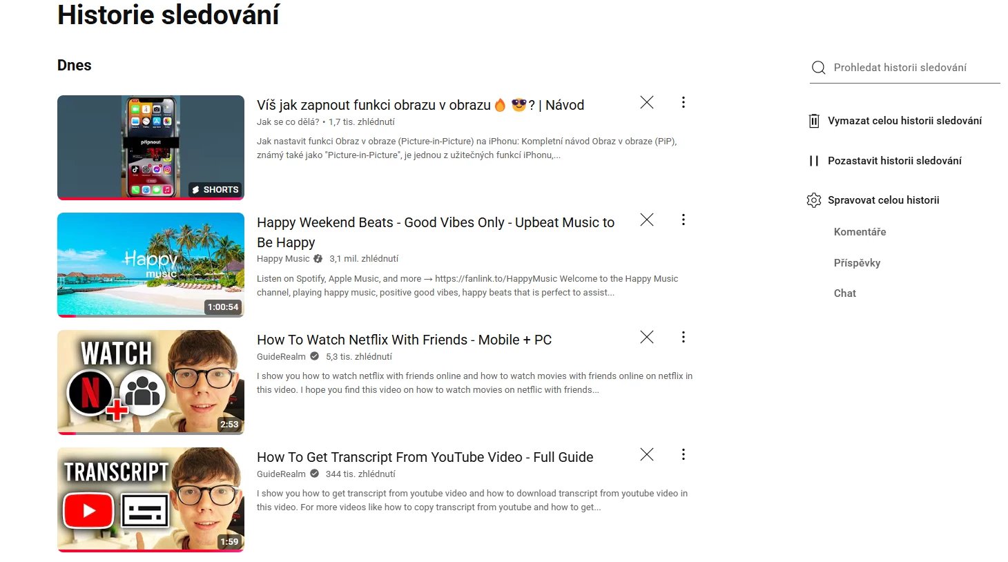 YouTube tipy a triky