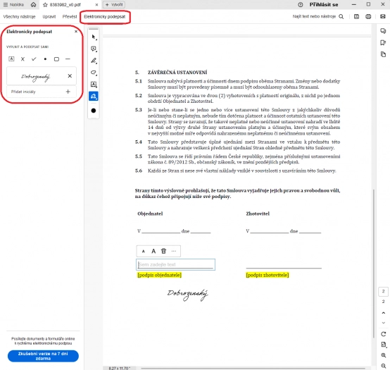 Elektronický podpis (obr. 1)