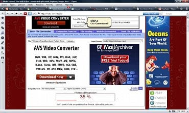 <p>Media-Convert: Průběh uploadování souboru na server. Po jeho skončení ale neprobíhá ihned konverze. Je nutné uvést e-mail a čekat na zprávu o provedení konverze</p>