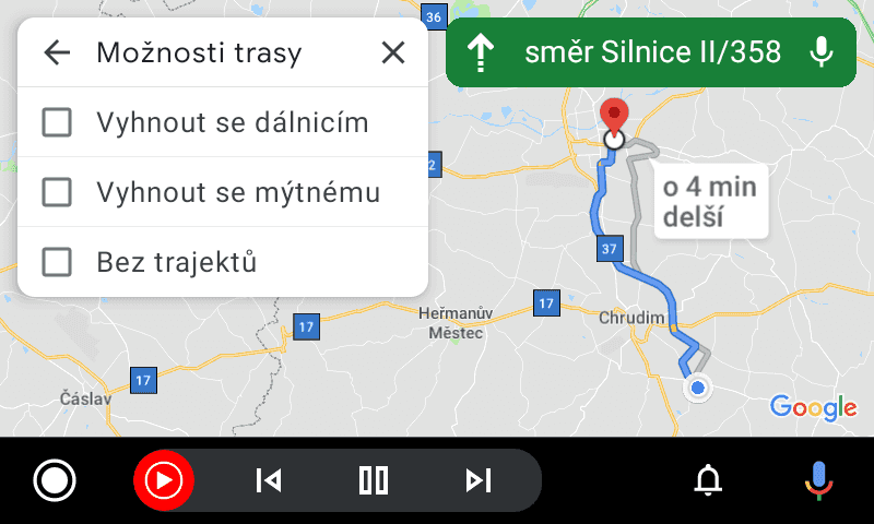 Navigace pro Android Auto
