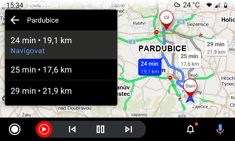 Navigace pro Android Auto