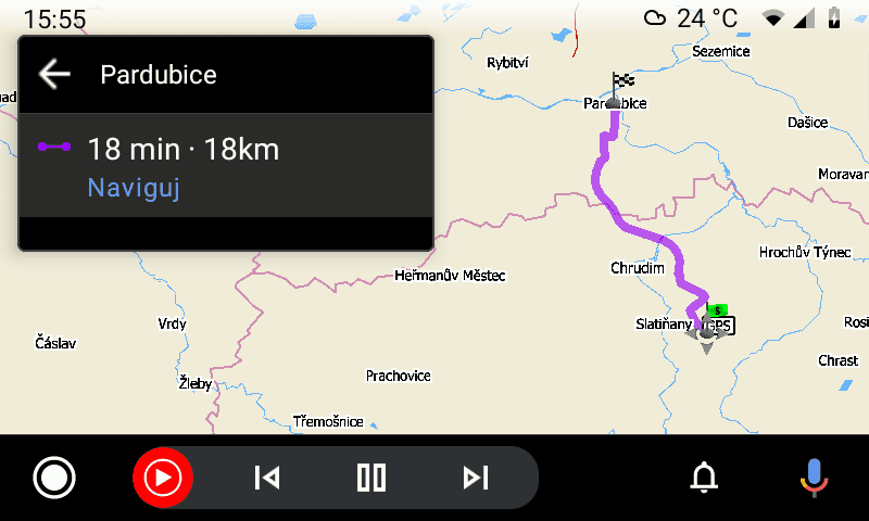 Navigace pro Android Auto