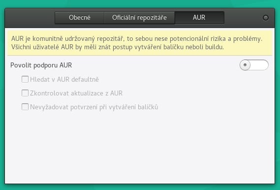 Manjaro: konfigurace správce balíčků