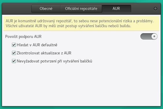 Manjaro: konfigurace správce balíčků