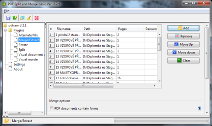 Pomocí PDF Split and Merge rozdělíte nebo spojíte PDF dokumenty