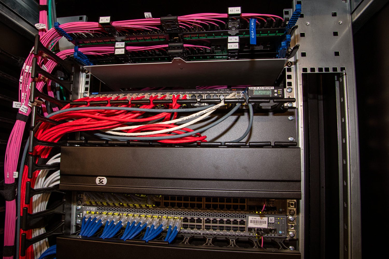 100GE DNS stack, switche a ODF.