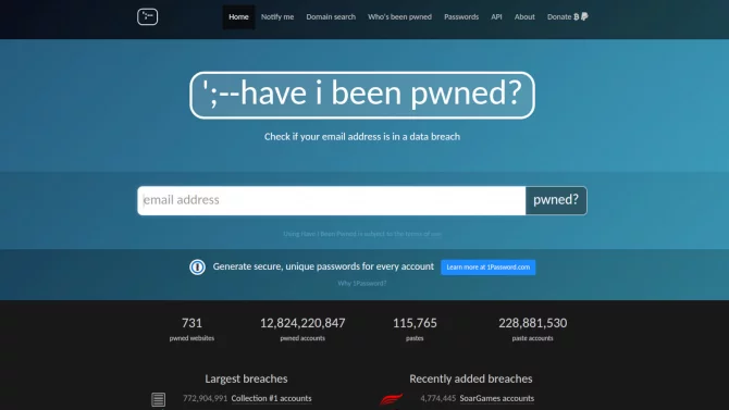 Have I Been Pwned