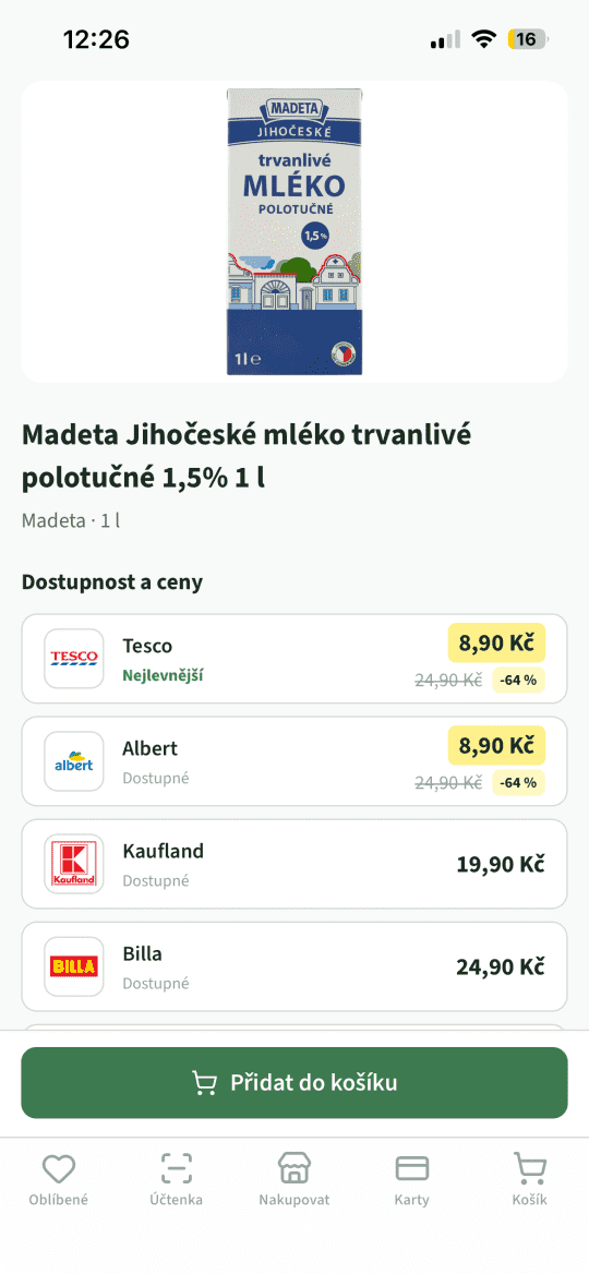 Jak vypadá mobilní aplikace Cenito