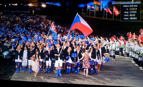 Obrazová kvalita, jak ukazuje obrázek, je u olympijských kanálů více než dostatečná.