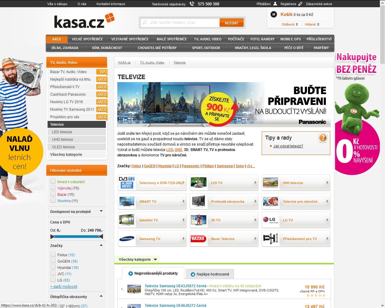 Volba pro kompatibilní televizory je hned v základním menu. Tak by to mělo být...