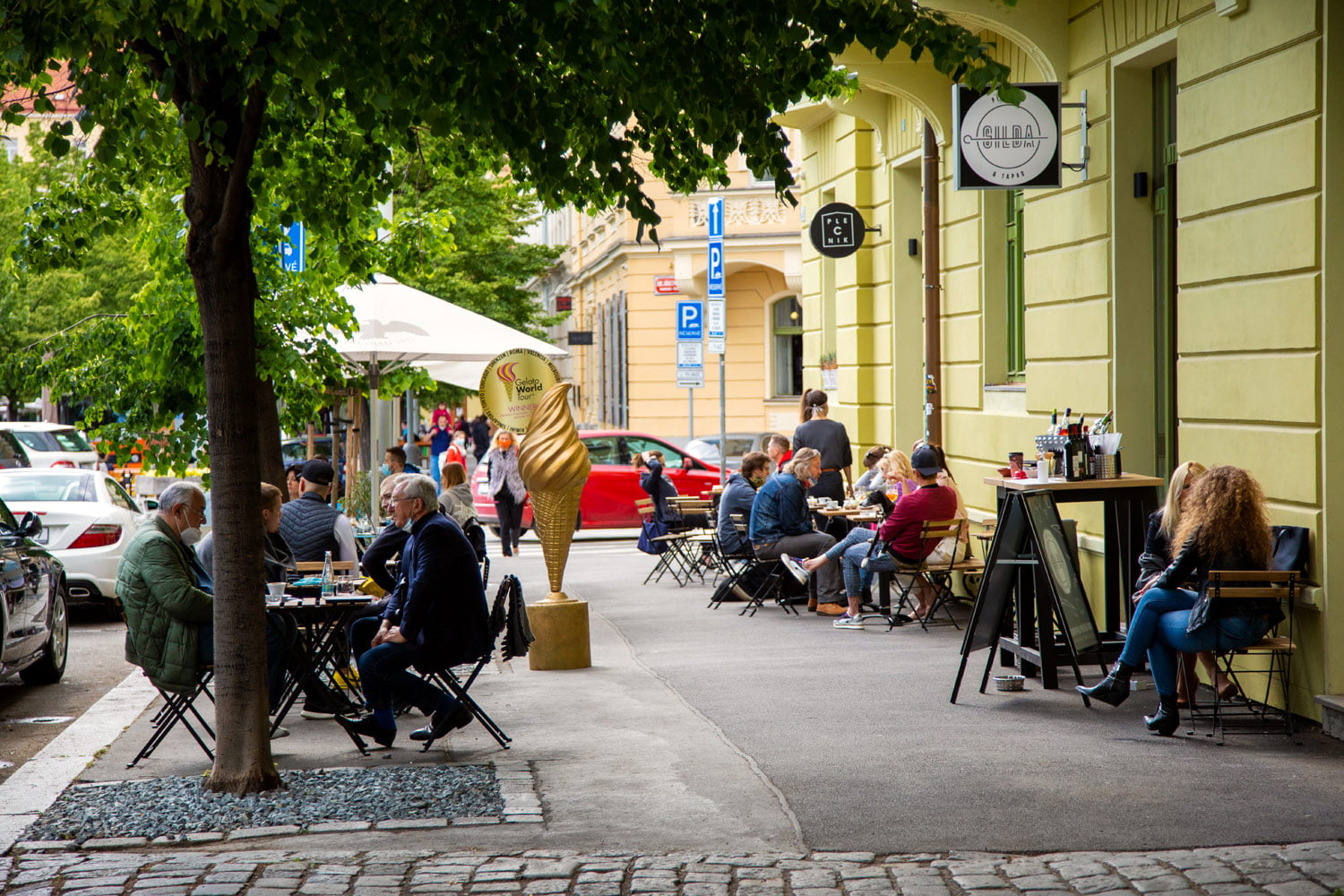 Znovuotevřené zahrádky restaurací