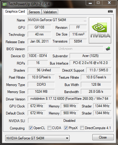 GPU - Z Nvidia