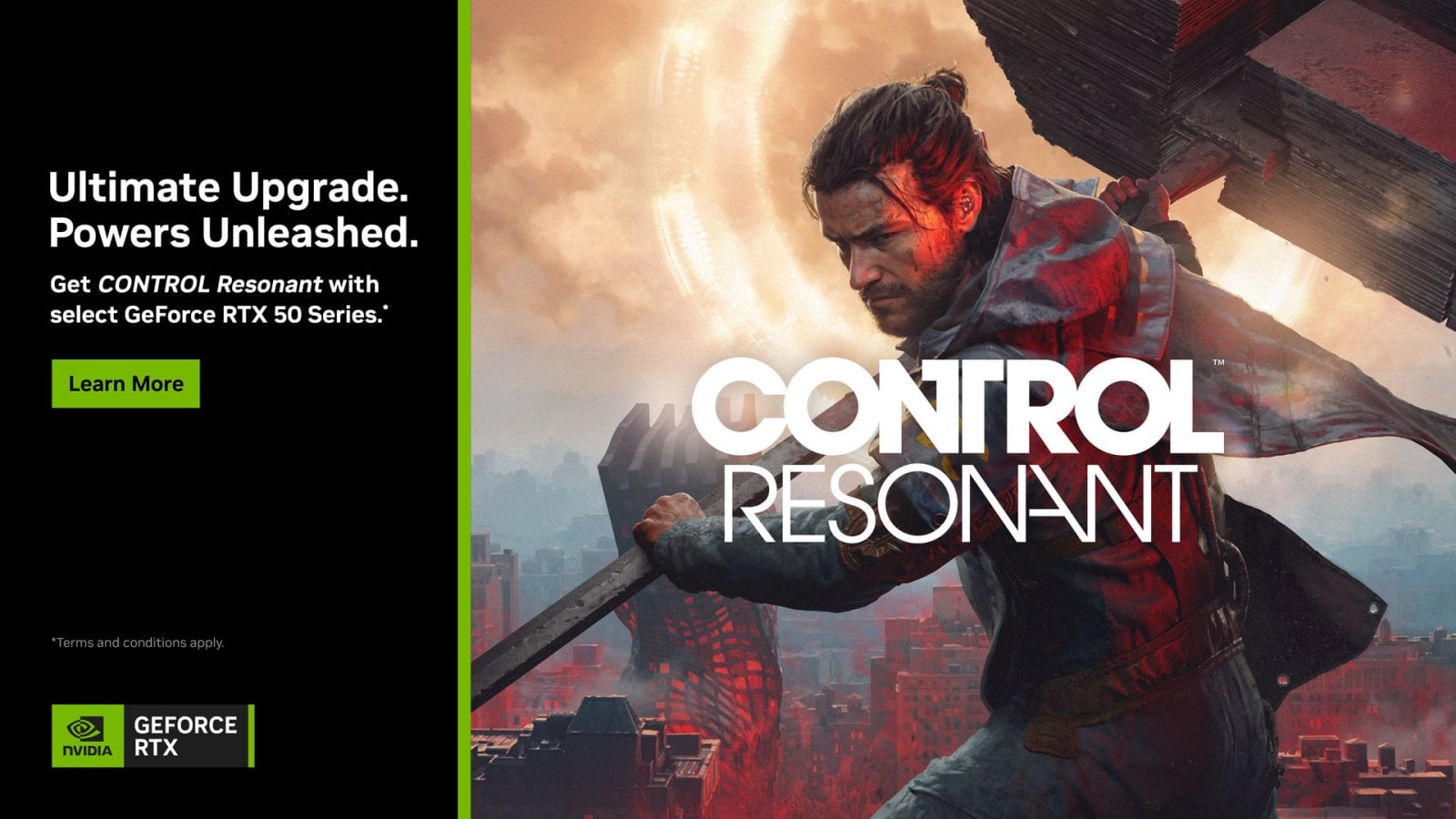 Hra Control Resonant zadarmo při nákupu grafik GeForce RTX 5000