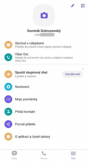 Nastavení Viberu