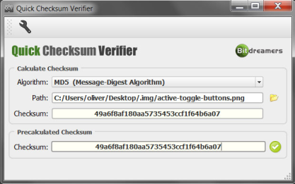 Pomocí Quick Checksum Verifier vytvoříte CRC kontrolní součty