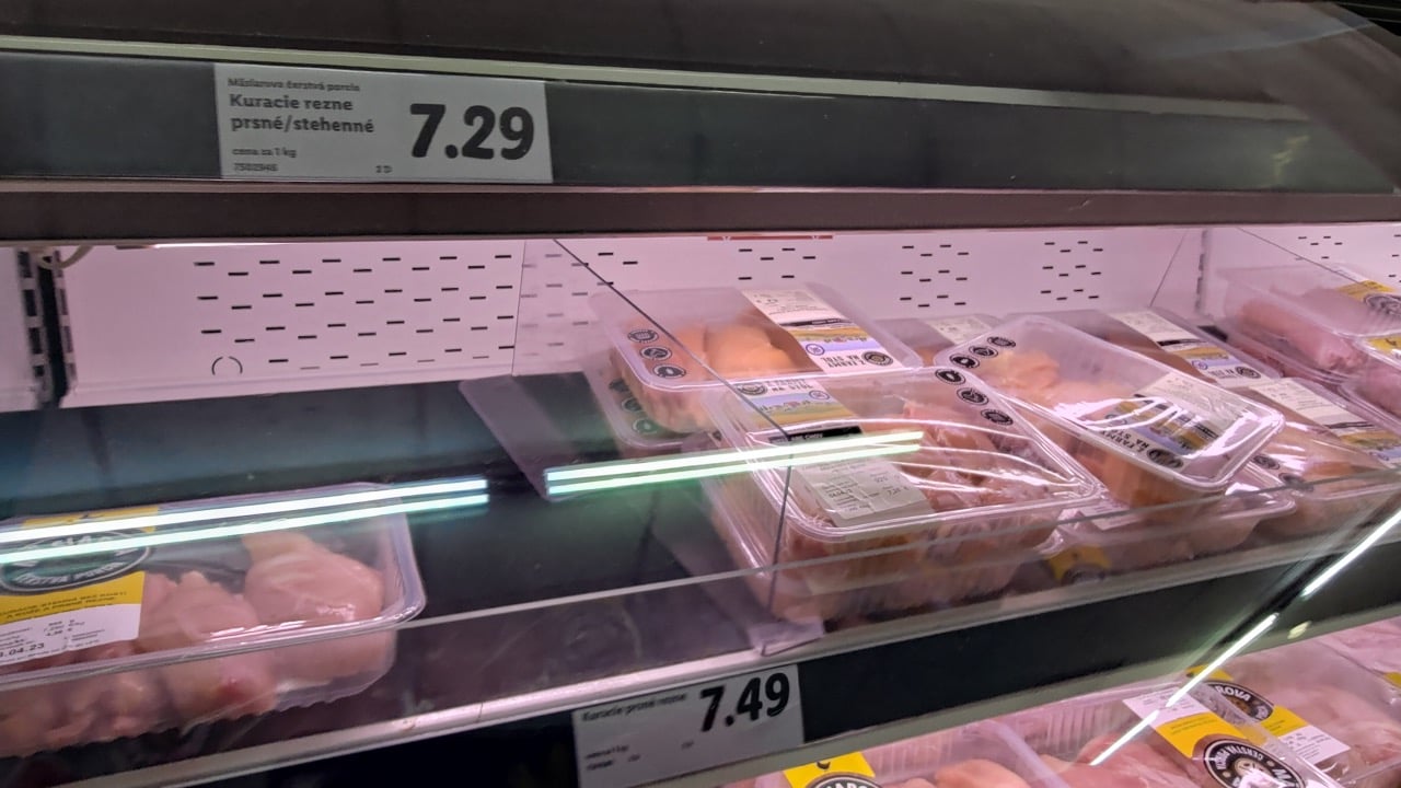 Ceny v Lidlu, Čadca (SK) 30. 3. 2023