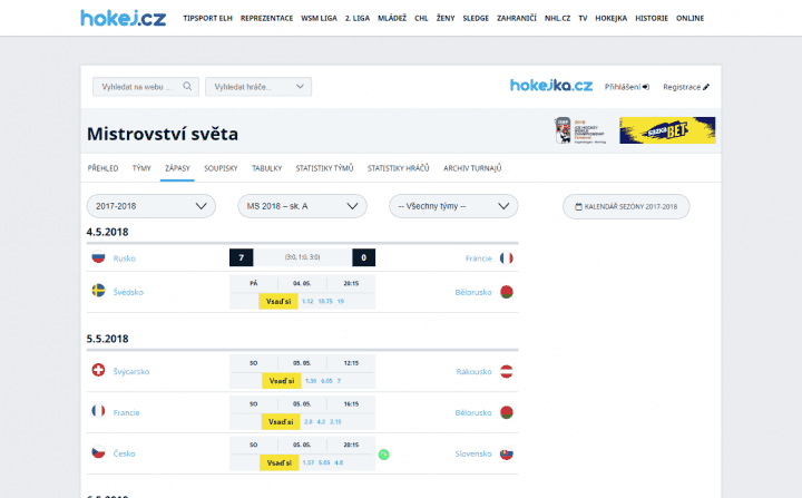 Kde sledovat MS hokej 2018
