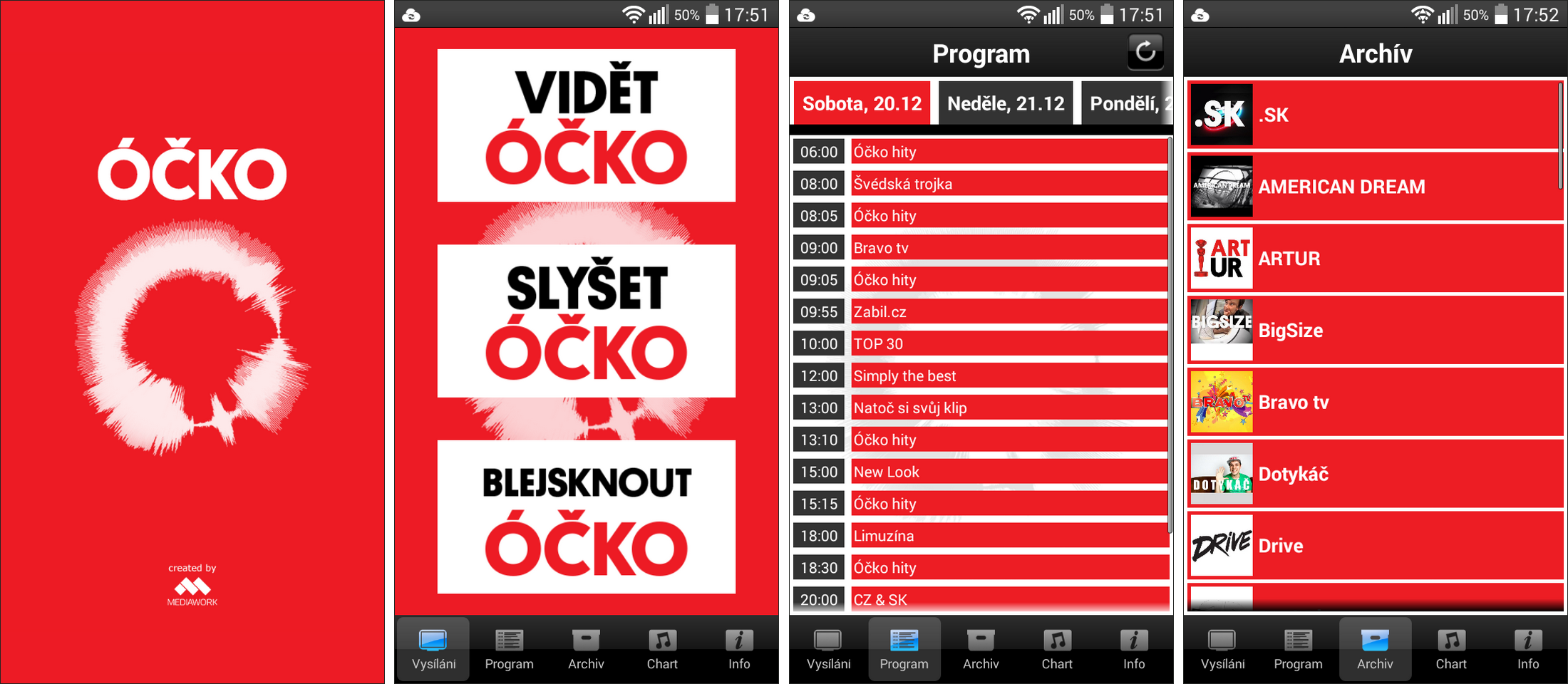 Aplikace Óčko pro Android
