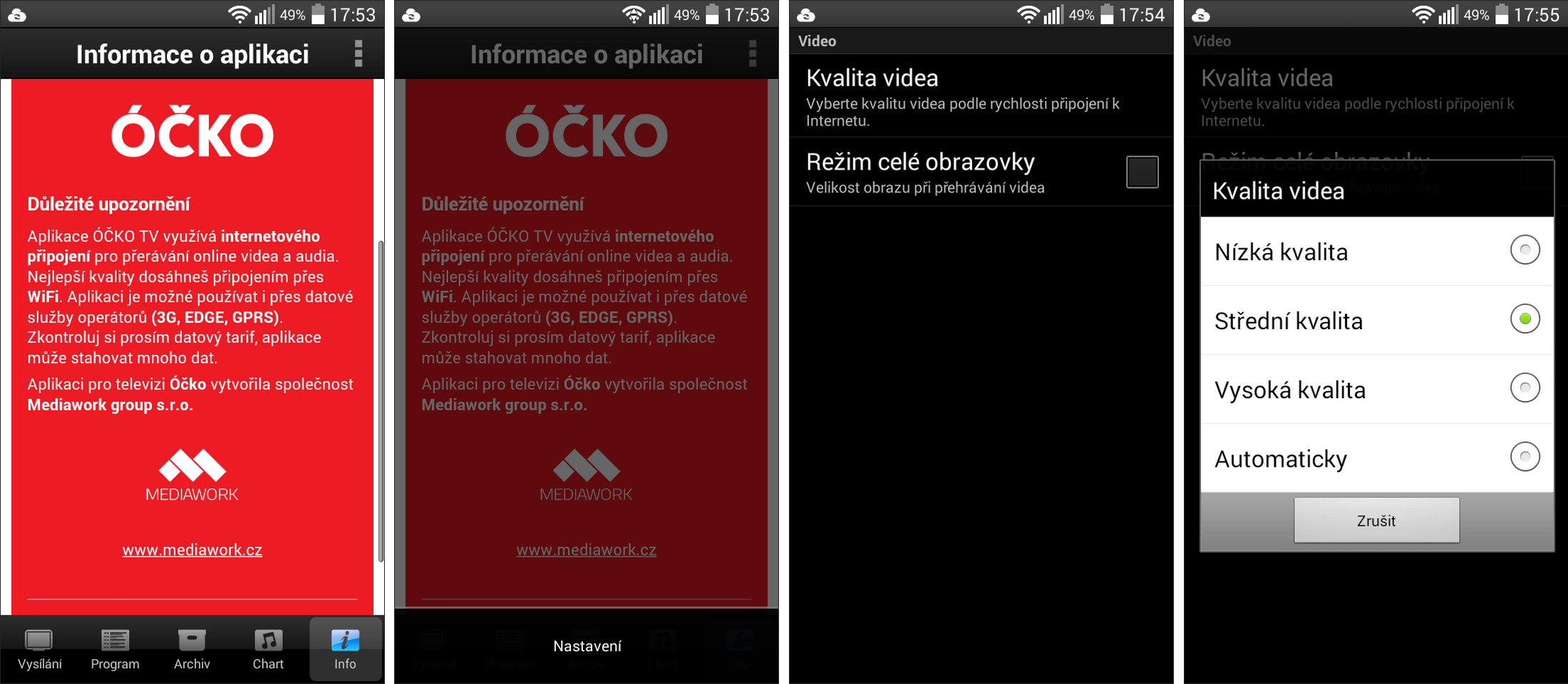Aplikace Óčko pro Android