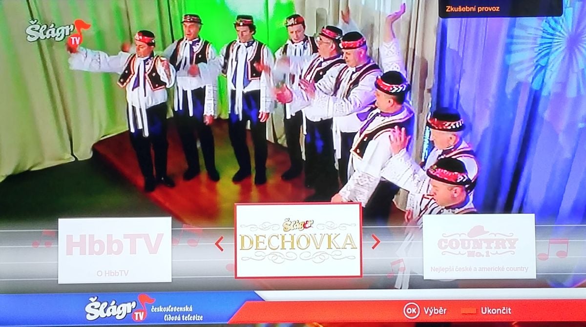 Jak vidíte, stanici se říká Šlágr Dechovka.