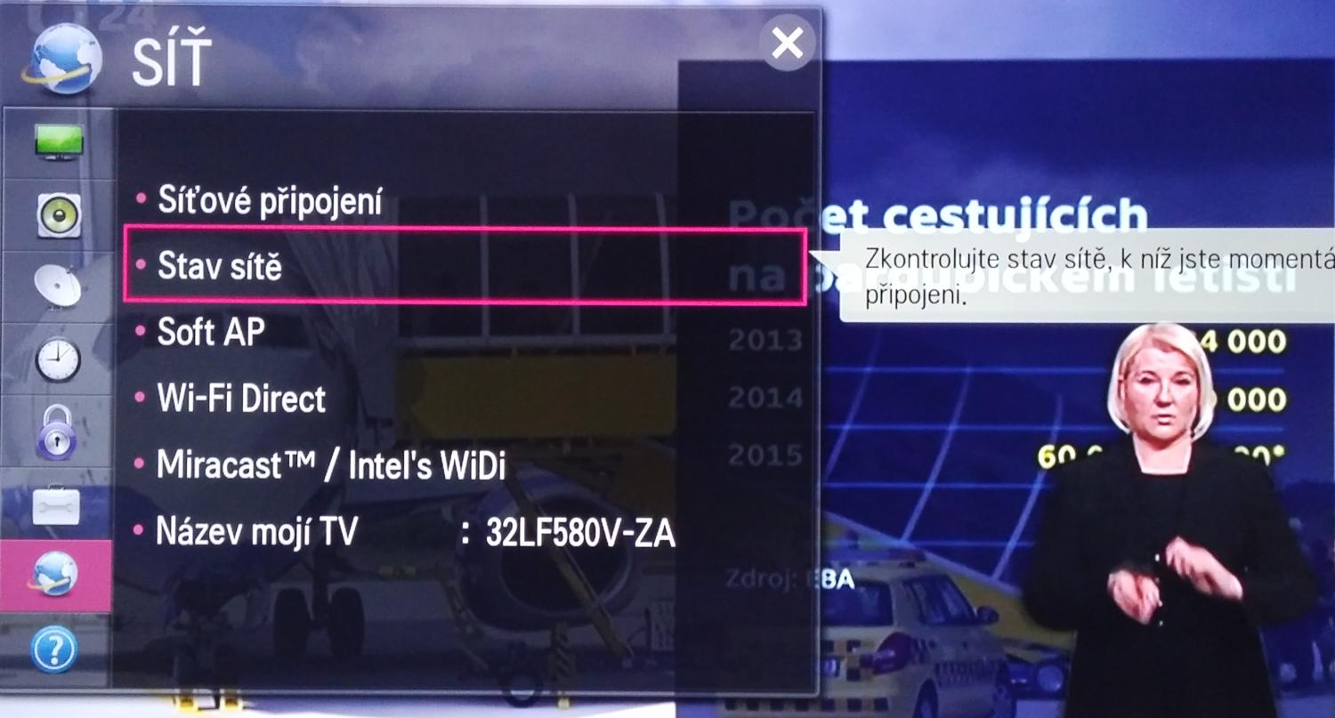 LG 32LF580V - Menu nastavení