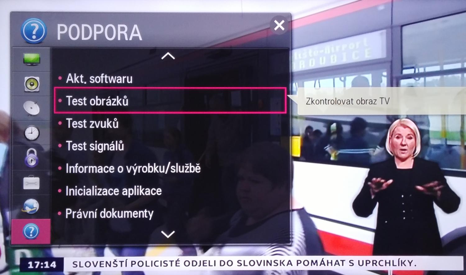 LG 32LF580V - Menu nastavení