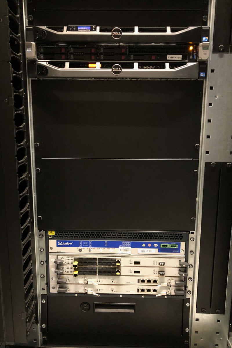 Pohled na část testovacího prostředí pro sys/net-administrátory