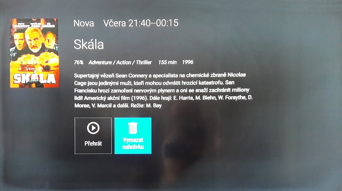 SledováníTV - Nahrávky, nahrávání filmů, karta nahrávky