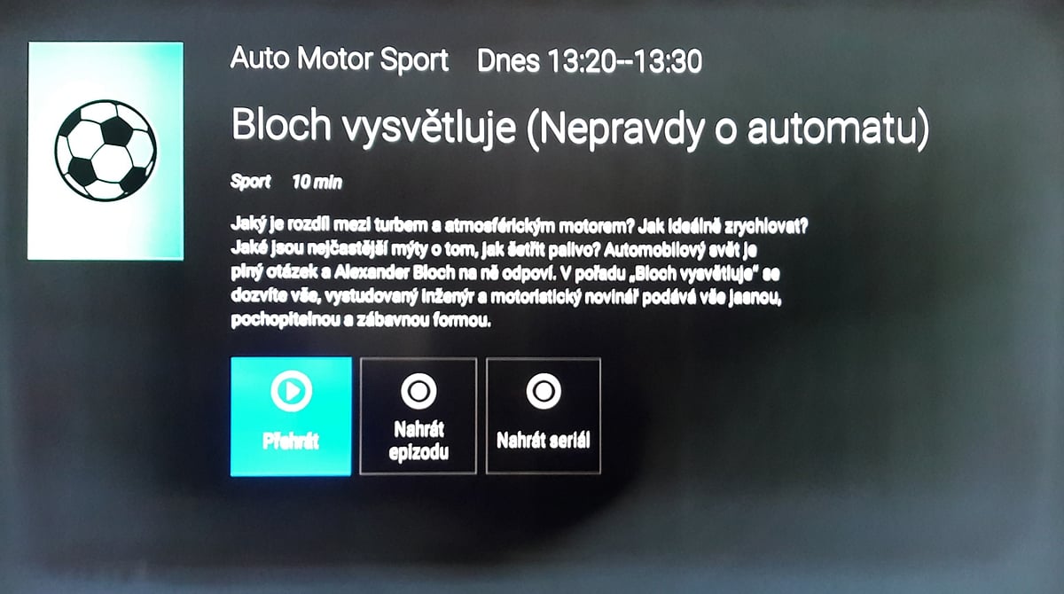 SledováníTV - Nahrávky, nahrávání filmů, karta nahrávky