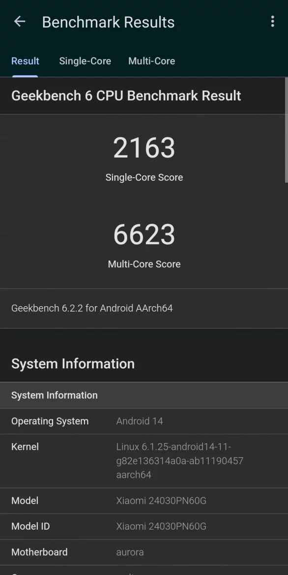 Geekbench 6