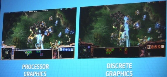 Starcraft II na Sandy Bridge a nejmenovaném grafickém jádru Nvidia