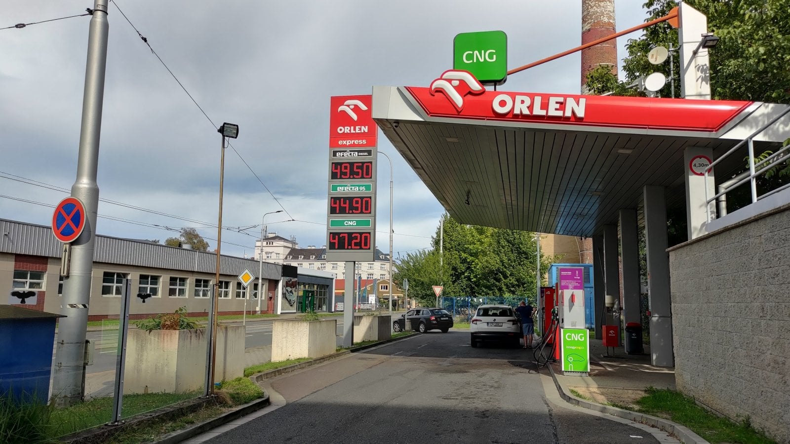 Ceny pohonných hmot v neděli 20. 09. 2026. Čerpací stanice Orlen Express, Ruská, Ostrava.