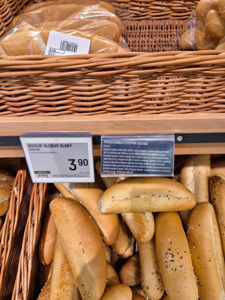 Globus složení nebaleného pečiva