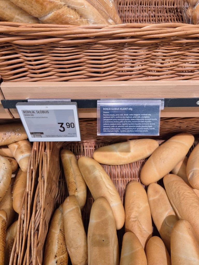 Globus složení nebaleného pečiva