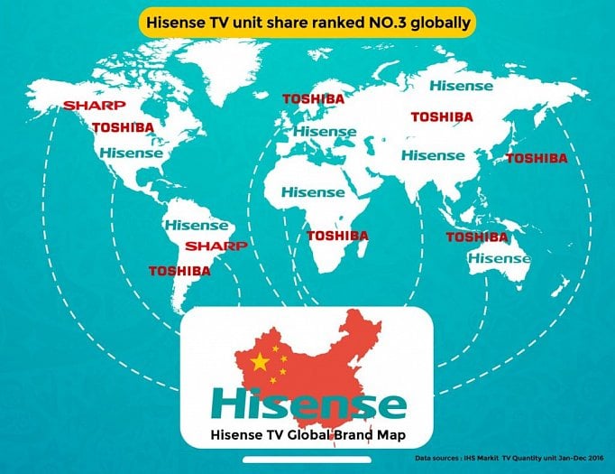 Mapa dostupnosti Hisense