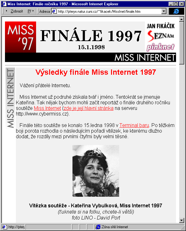 Český Internet v roce 1998