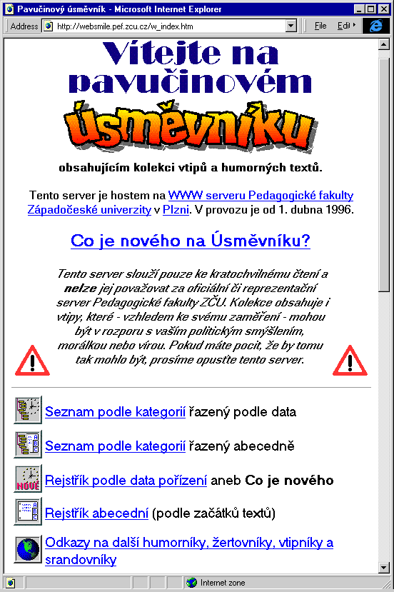 Český Internet v roce 1998