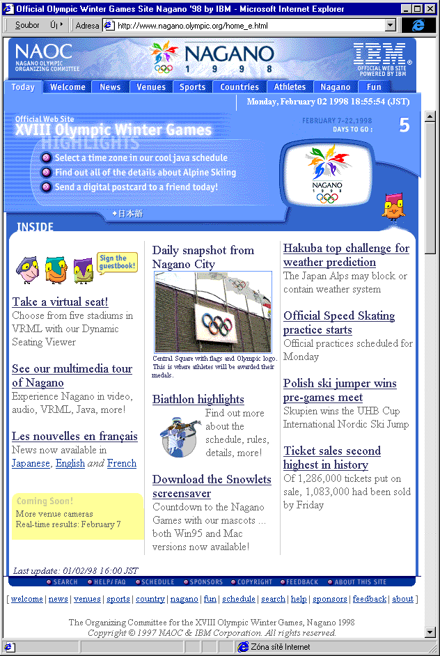 Český Internet v roce 1998