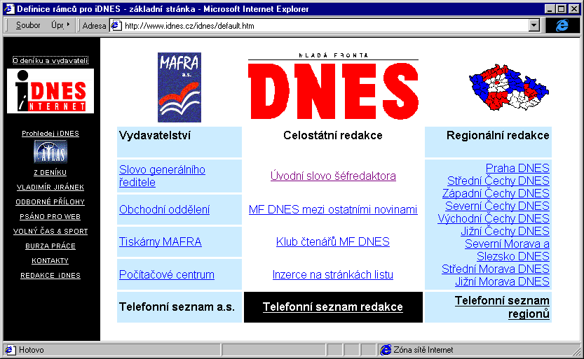 Český Internet v roce 1998