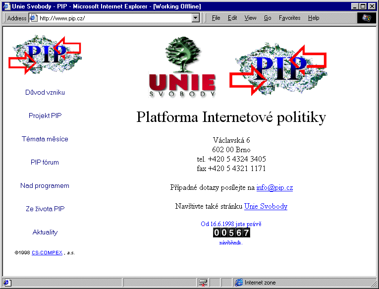 Český Internet v roce 1998